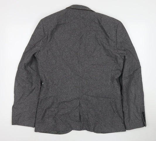 NEXT Mens Grey Wool Jacket Suit Jacket Size 40 Regular