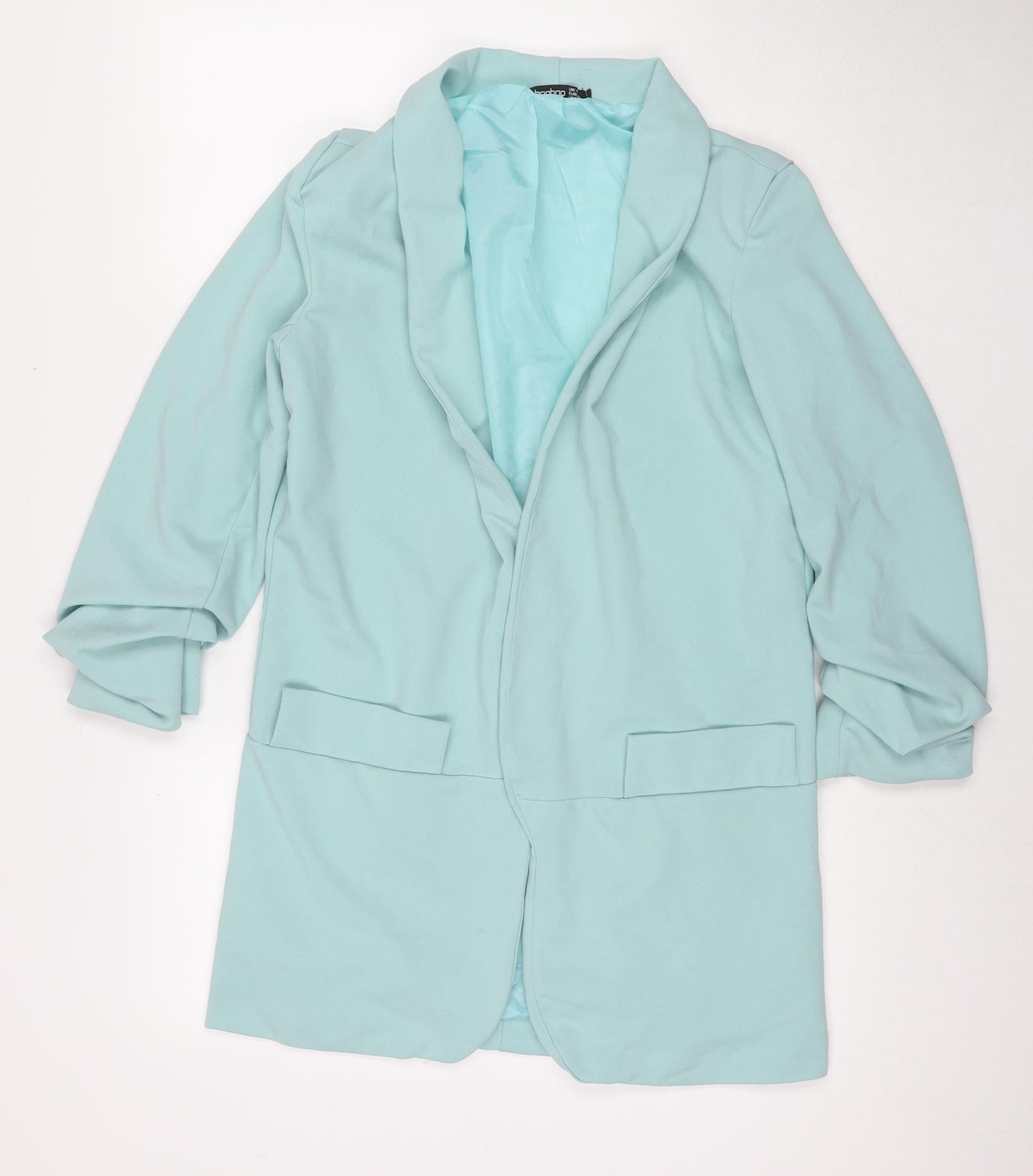 Boohoo Womens Blue Jacket Blazer Size 10