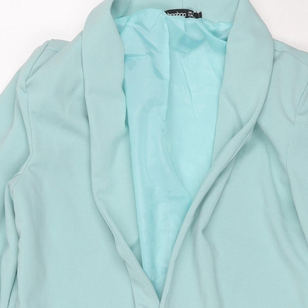 Boohoo Womens Blue Jacket Blazer Size 10
