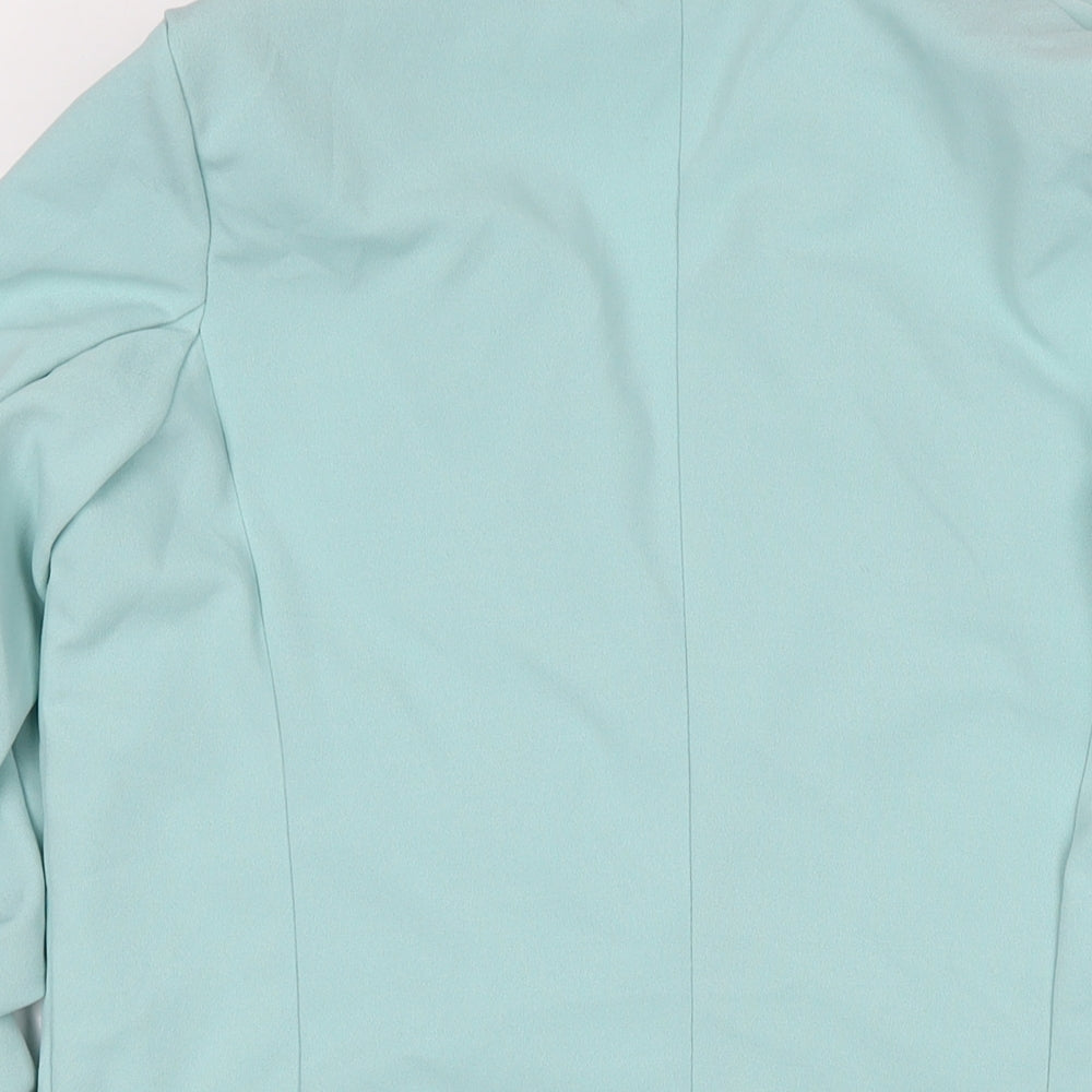 Boohoo Womens Blue Jacket Blazer Size 10