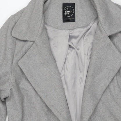 All About Eve Womens Grey Overcoat Coat Size 12