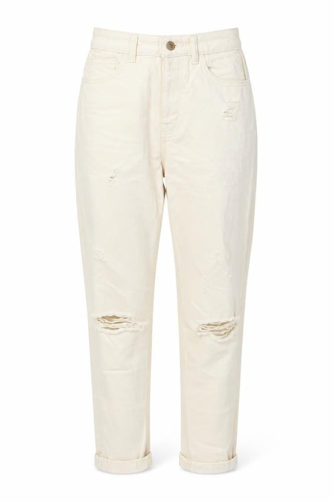 Womens UK Size 6 Denim & Co. Regular Fit Mom Beige Jeans