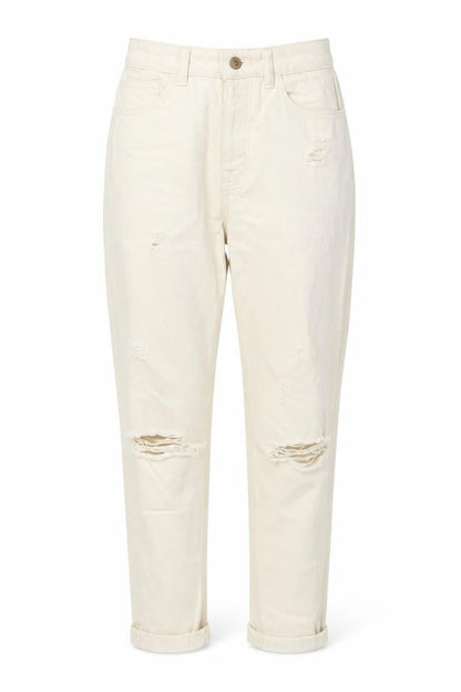 Womens UK Size 6 Denim & Co. Regular Fit Mom Beige Jeans