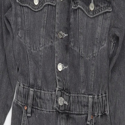 Zara Girls Grey Cotton Jumpsuit One-Piece Size 10 Years L21 in Zip