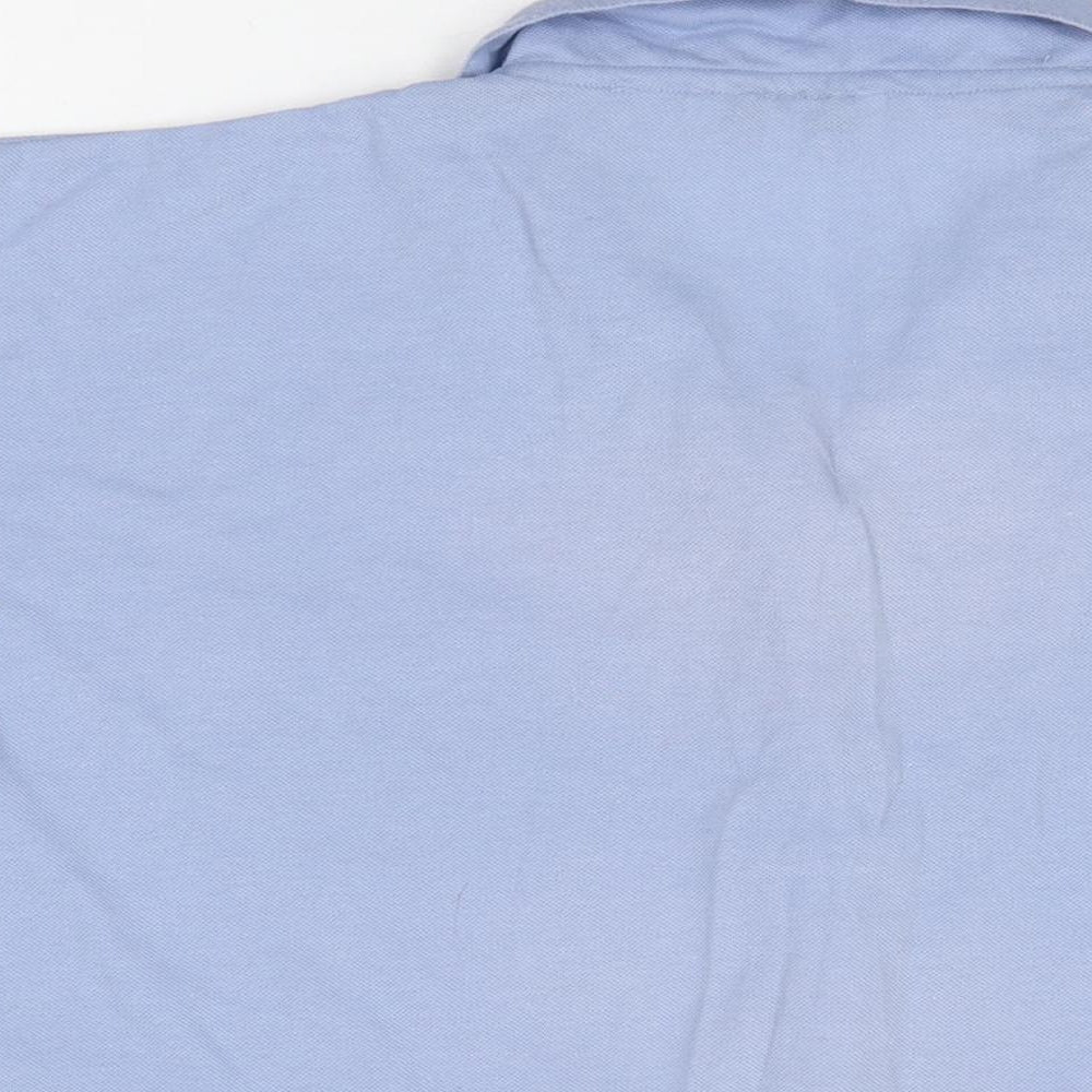 Nature Republic Womens Blue Cotton Basic Button-Up Size L Collared