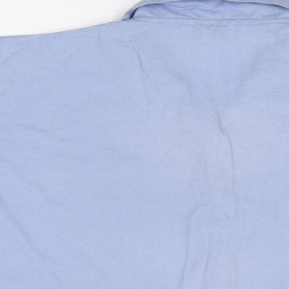 Nature Republic Womens Blue Cotton Basic Button-Up Size L Collared