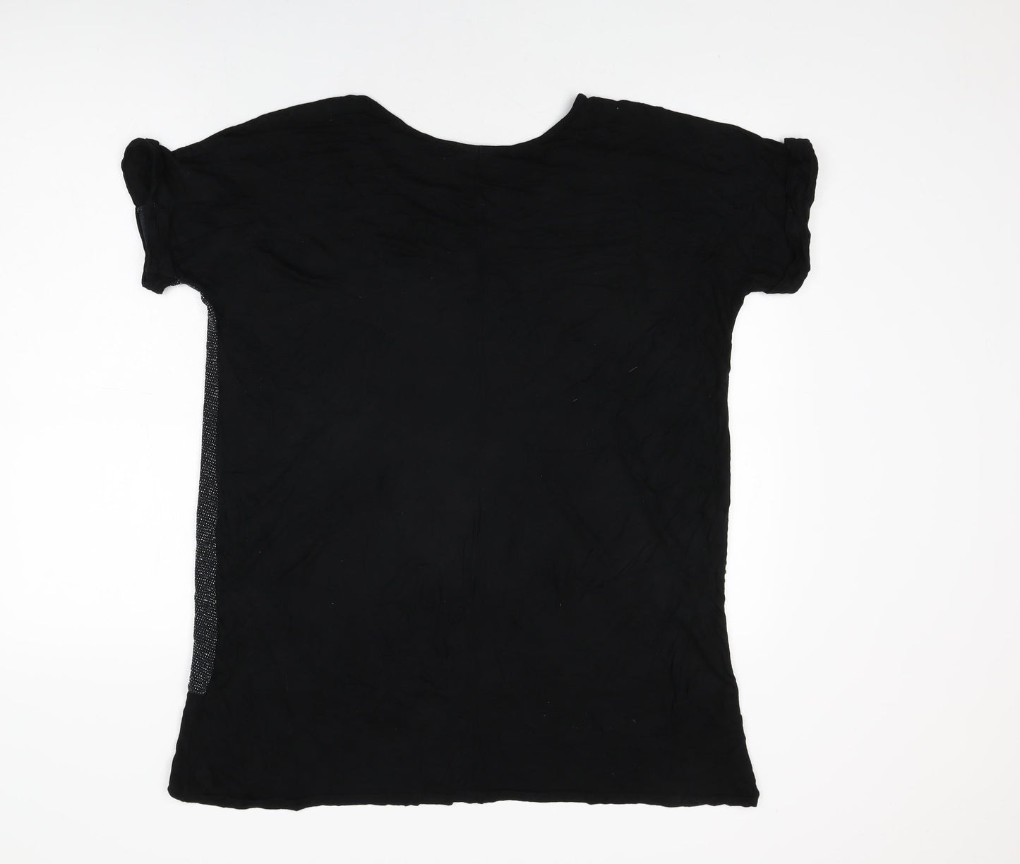 Womens UK Size 18 Love Yours Black Basic T-Shirt