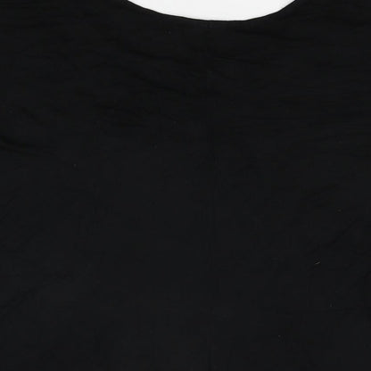 Womens UK Size 18 Love Yours Black Basic T-Shirt