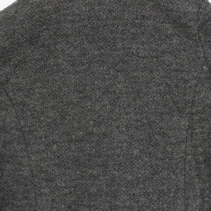 Anthology Womens Grey Overcoat Coat Size 14 Snap
