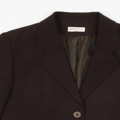 Bonmarché Womens Brown Polyester Jacket Blazer Size 12