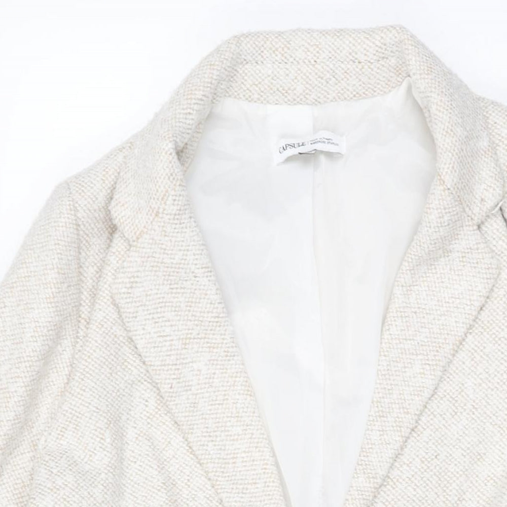 Womens UK Size 14 Capsule Beige Overcoat