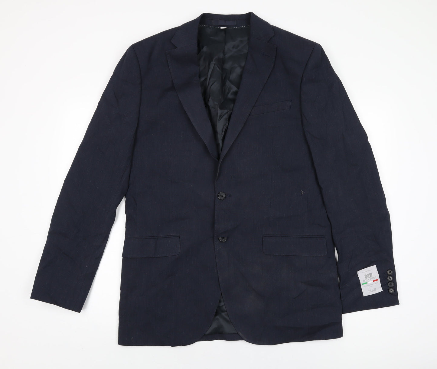 Mens UK Size 40 Marks and Spencer Regular Blue Suit Jacket