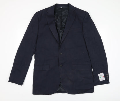 Mens UK Size 40 Marks and Spencer Regular Blue Suit Jacket
