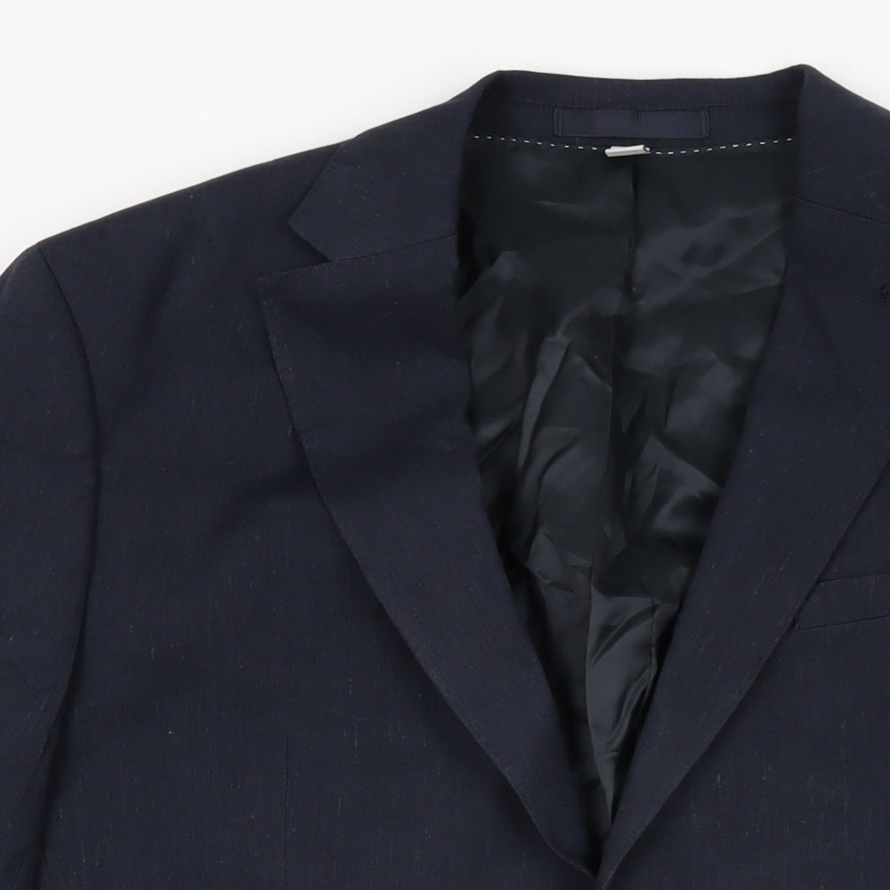 Mens UK Size 40 Marks and Spencer Regular Blue Suit Jacket