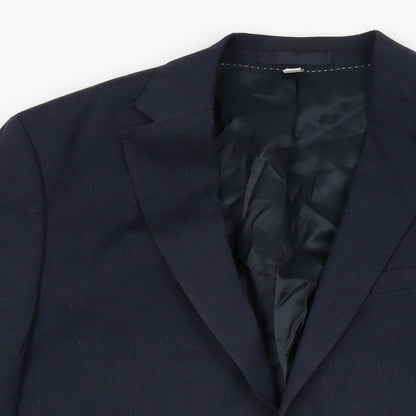 Mens UK Size 40 Marks and Spencer Regular Blue Suit Jacket