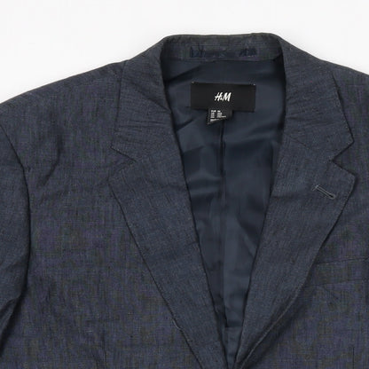 Mens UK Size 36 H&M Regular Blue Suit Jacket