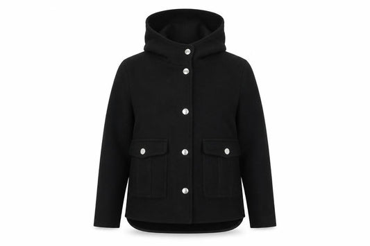 Zara Womens Black Jacket Coat Size M Button
