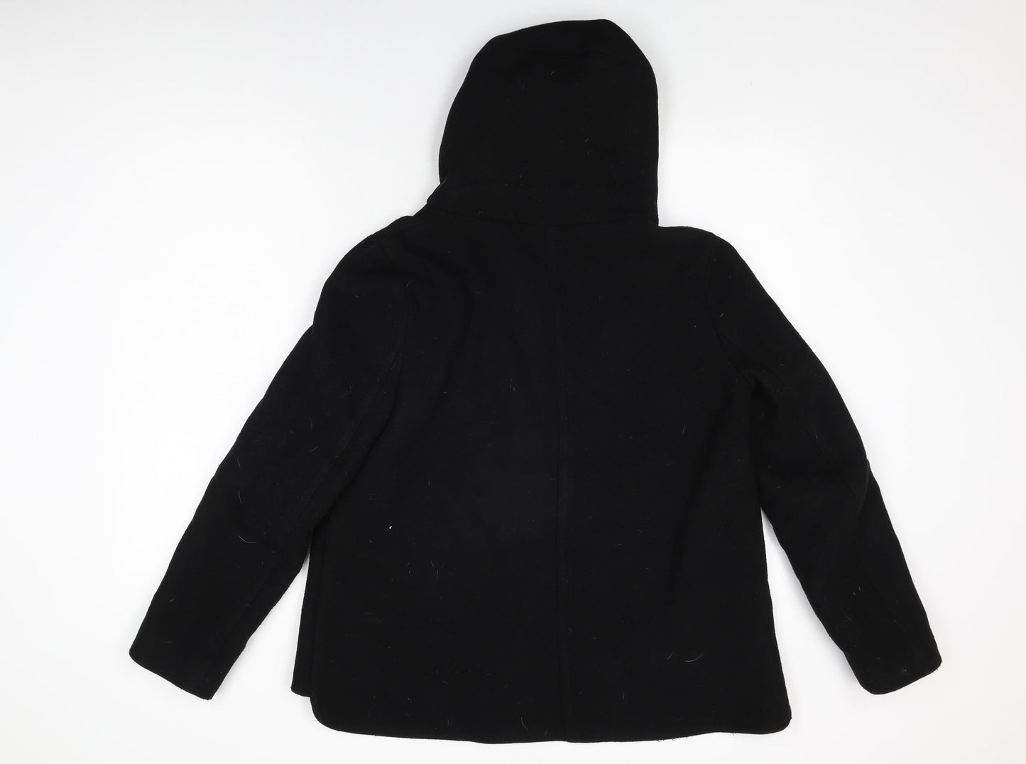 Zara Womens Black Jacket Coat Size M Button
