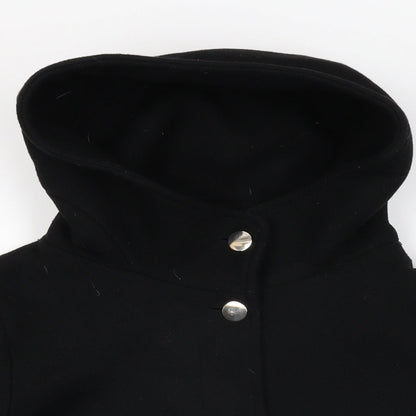 Zara Womens Black Jacket Coat Size M Button