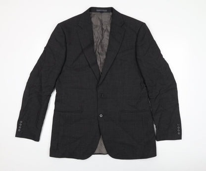 Marks and Spencer Mens Black Wool Jacket Suit Jacket Size 40 Regular