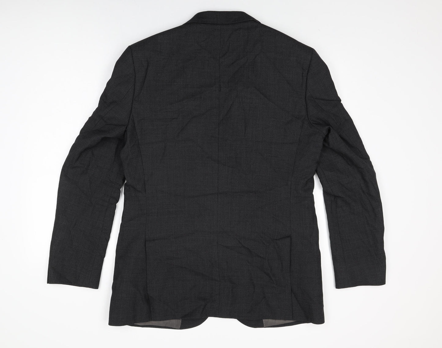 Marks and Spencer Mens Black Wool Jacket Suit Jacket Size 40 Regular