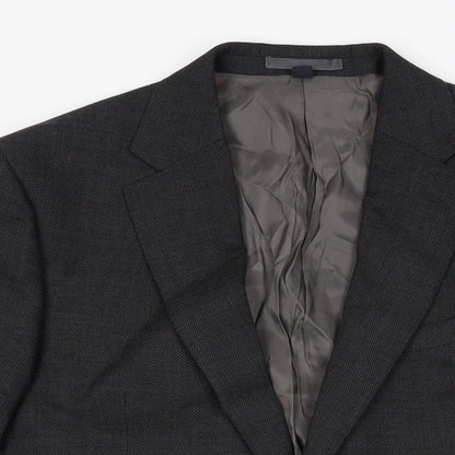 Marks and Spencer Mens Black Wool Jacket Suit Jacket Size 40 Regular