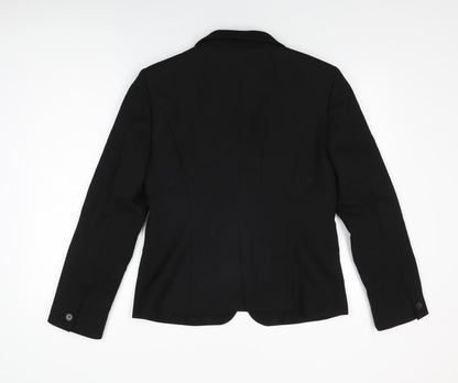NEXT Womens Black Polyester Jacket Suit Jacket Size 14