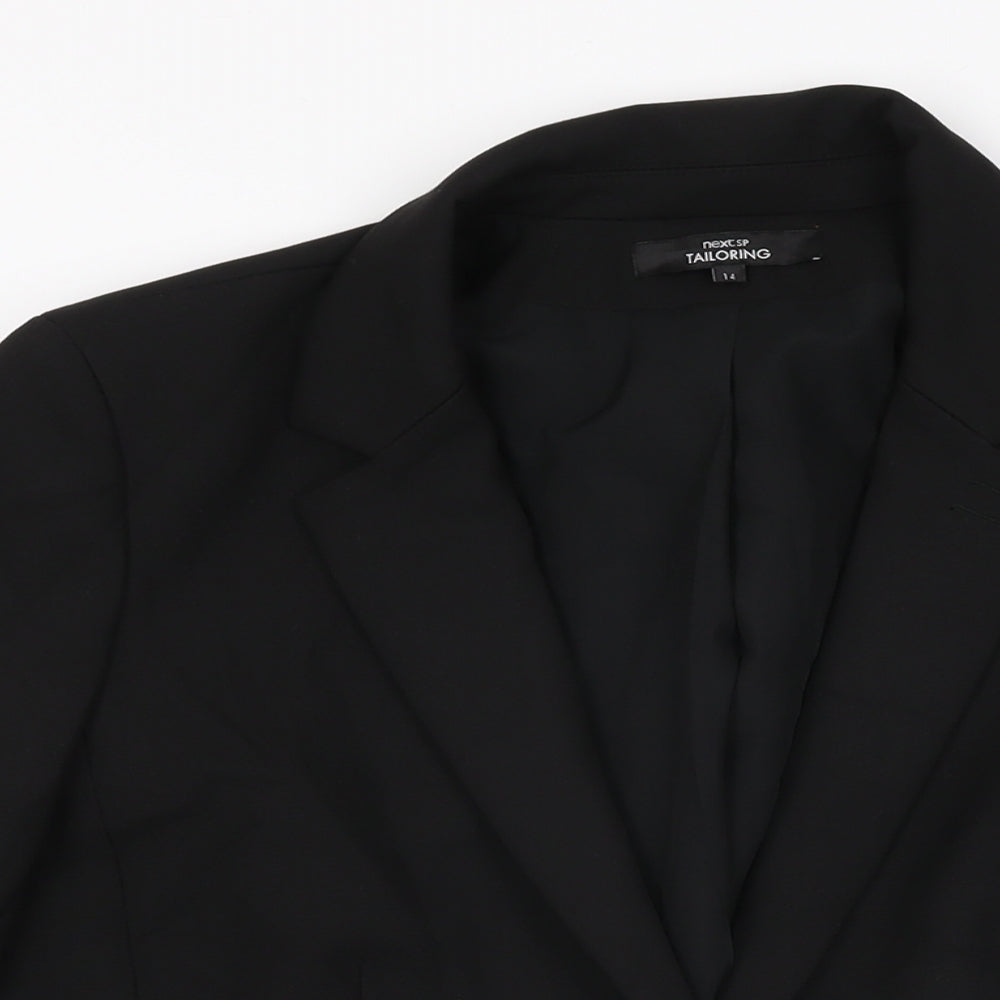 NEXT Womens Black Polyester Jacket Suit Jacket Size 14