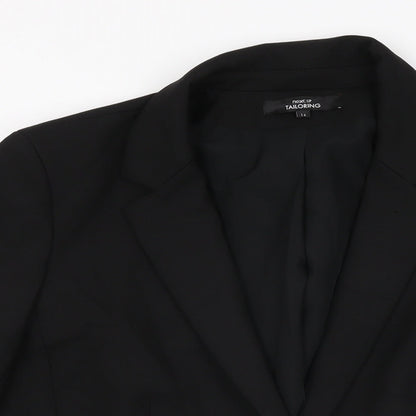 NEXT Womens Black Polyester Jacket Suit Jacket Size 14