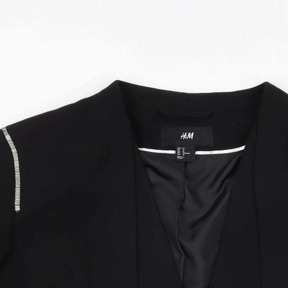 Womens UK Size 14 H&M Black Jacket