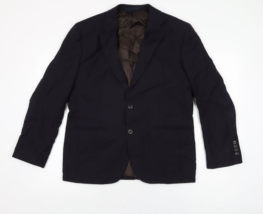 Mens UK Size 40 Marks and Spencer Regular Blue Suit Jacket