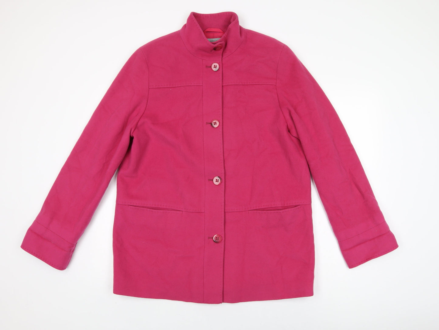 Womens UK Size 14 Marks and Spencer Pink Overcoat