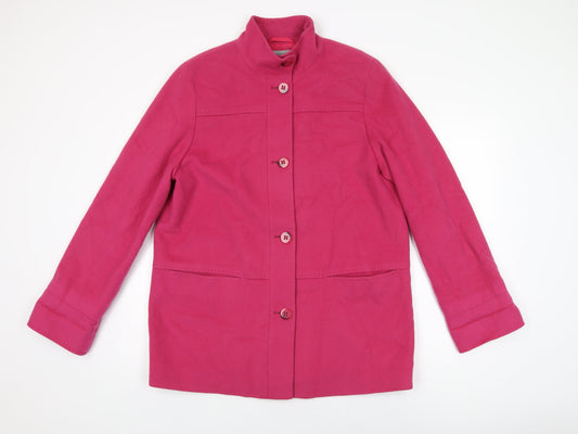 Womens UK Size 14 Marks and Spencer Pink Overcoat