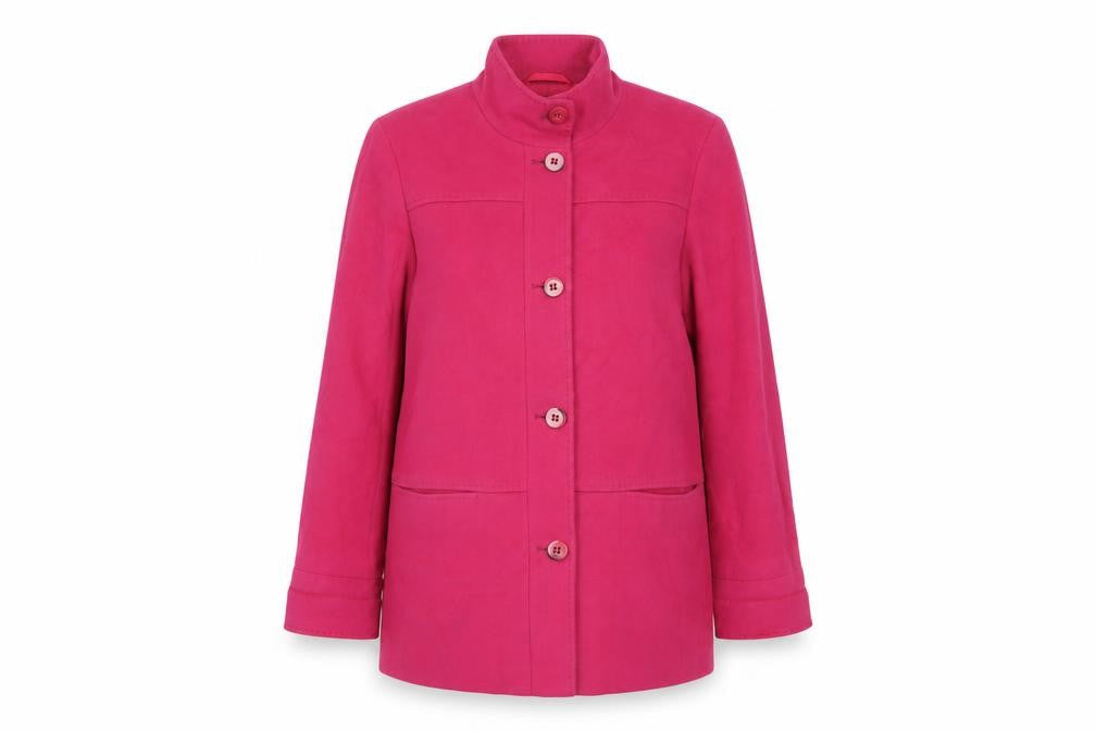 Marks & Spencer Womens Pink Overcoat Coat Size 14 Button