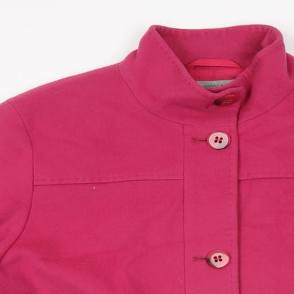 Womens UK Size 14 Marks and Spencer Pink Overcoat