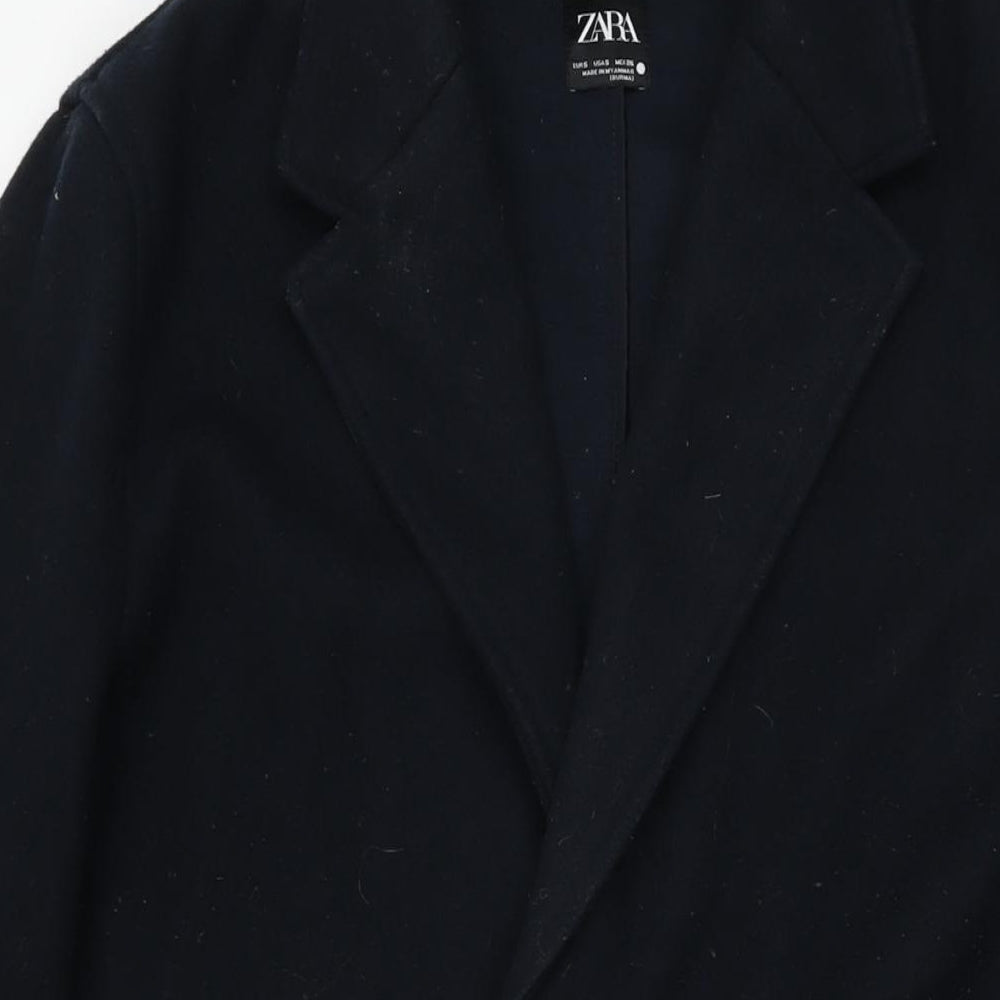 Womens UK Size S Zara Blue Overcoat