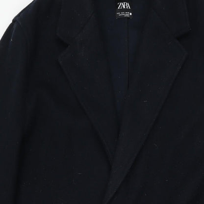 Womens UK Size S Zara Blue Overcoat