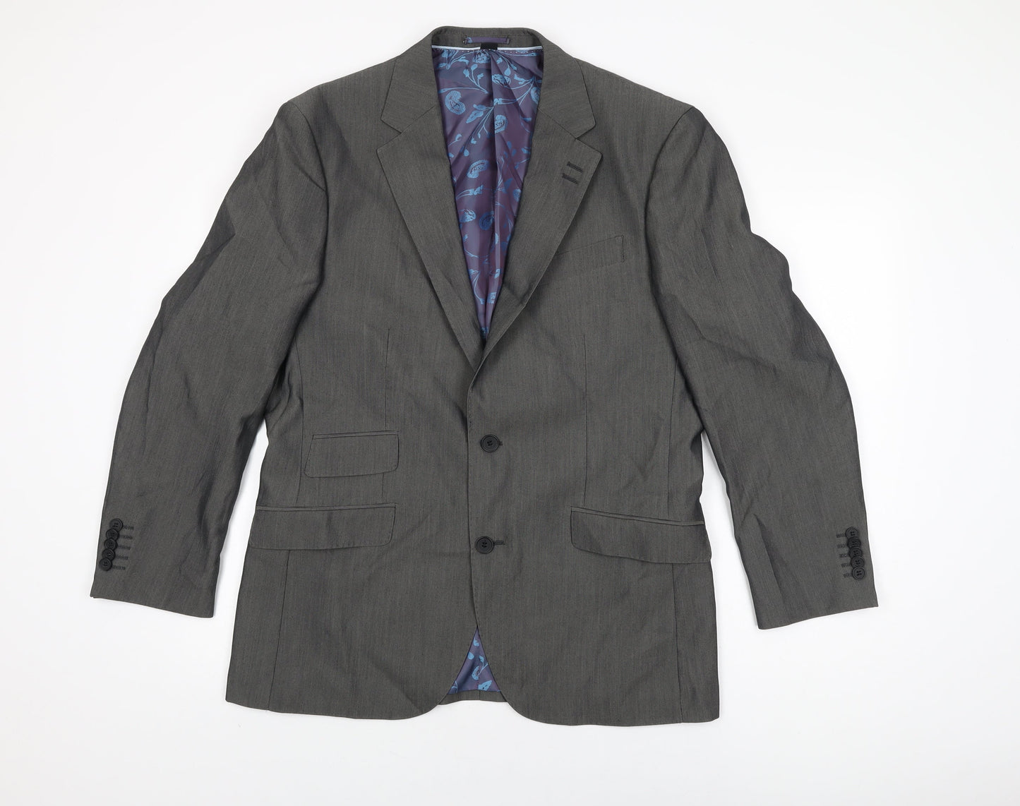 Mens UK Size 40 Jacamo Regular Grey Suit Jacket