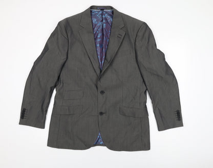 Mens UK Size 40 Jacamo Regular Grey Suit Jacket