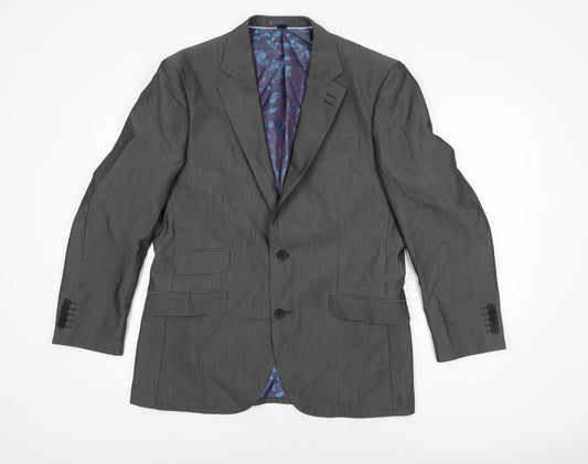 Mens UK Size 40 Jacamo Regular Grey Suit Jacket