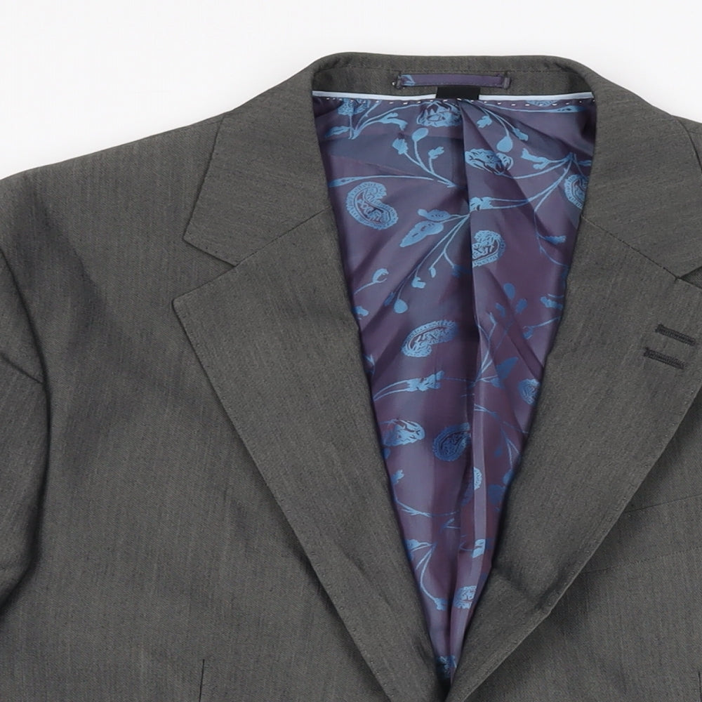 Mens UK Size 40 Jacamo Regular Grey Suit Jacket