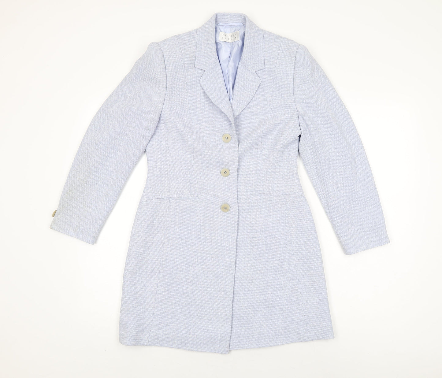 Womens UK Size 8 Precis Blue Overcoat