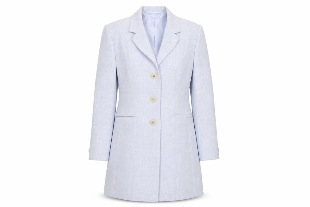 Womens UK Size 8 Precis Blue Overcoat