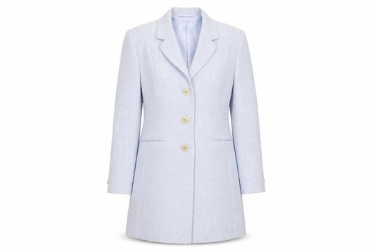 Womens UK Size 8 Precis Blue Overcoat
