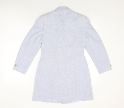 Womens UK Size 8 Precis Blue Overcoat