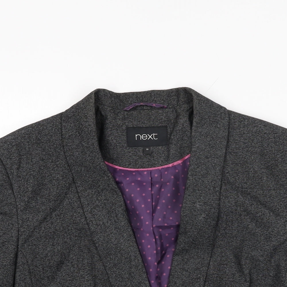NEXT Womens Black Polyester Jacket Suit Jacket Size 10