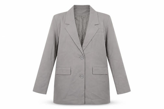 Noisy may Womens Grey Jacket Blazer Size M Button