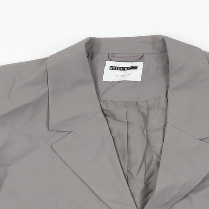 Noisy may Womens Grey Jacket Blazer Size M Button