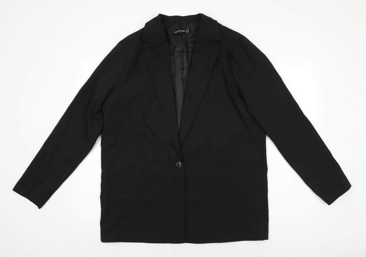 Womens UK Size 12 PRETTYLITTLETHING Black Jacket
