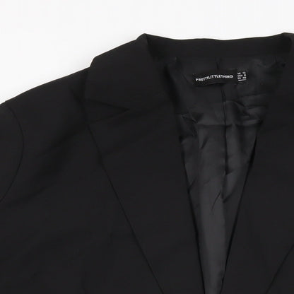 Womens UK Size 12 PRETTYLITTLETHING Black Jacket